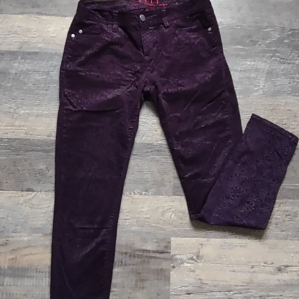 Elle Jean Straight Leg Purple Pants Size 8R